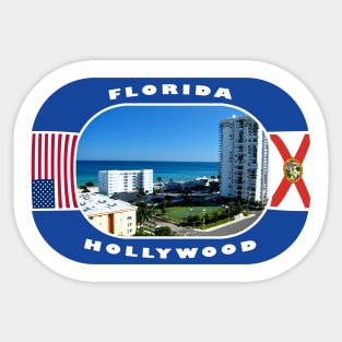 Florida, Hollywood City, USA Sticker